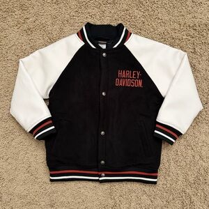 Harley Davidson Motorcycles Varsity Jacket Coat Youth Sz Small (6-7)